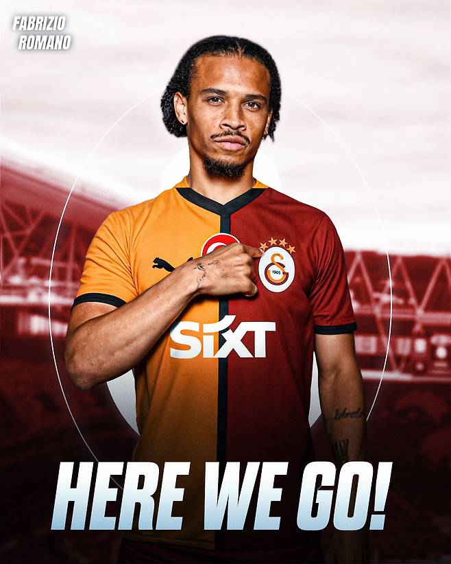 바이에른 뮌헨이 거액을 투자했던 공격수 르로이 사네의 이적료 회수에 실패했다. 재계약에도 실패하며 공짜로 떠나보냈다.&nbsp;  갈라타사라이가 12일(한국시간) 공식 홈페이지를 통해 구단이 르로이 사네와 협상을 시작했다고 발표했다.&nbsp;파브리치오 로마노