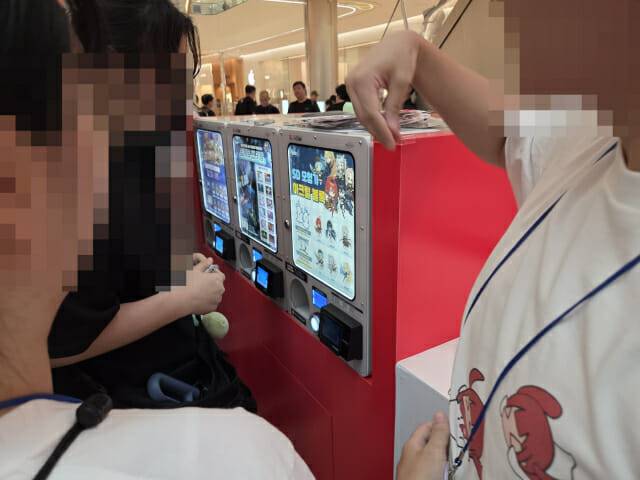 현장에서 볼 수 있는 뽑기 기계