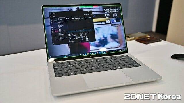 AMD 라이젠 AI 9 HX 프로 375 기반 엘리트북 X G1a. (사진=지디넷코리아)