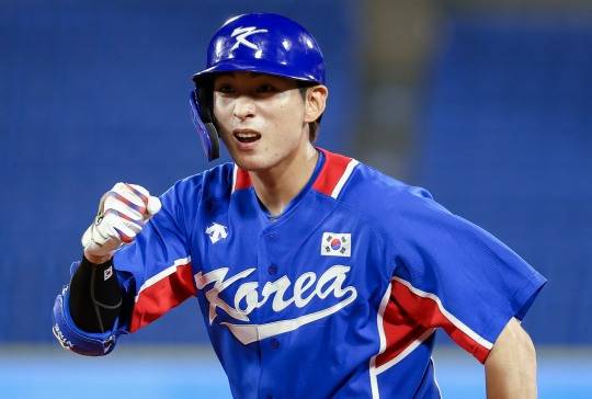 [올림픽] 환호하는 이정후. 사진[연합뉴스]