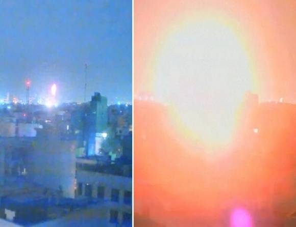 12일(현지시간) 이스라엘 공군이 이란 테헤란에 공습을 가해 대규모 폭발이 발생했다. AP 영상 캡처