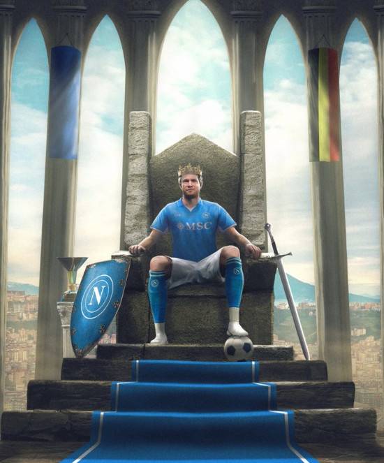 케빈 더 브라위너. /사진=나폴리 공식 SNS 갈무리