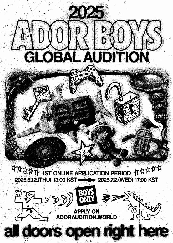 어도어 보이그룹 글로벌 오디션 포스터. 사진ㅣ어도어