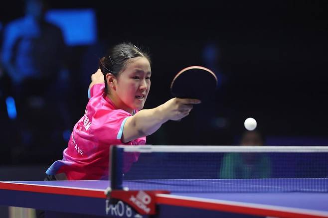프로탁구리그 여자부 8강 경기 중인 이승은 [한국프로탁구연맹 제공. 재판매 및 DB 금지]