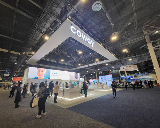 CES 2022에 마련된 코웨이 부스. (사진=이건엄 기자)