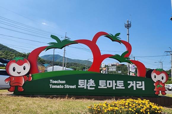 제23회 퇴촌 토마토 거리 축제 안내시설물. [사진=광주시]
