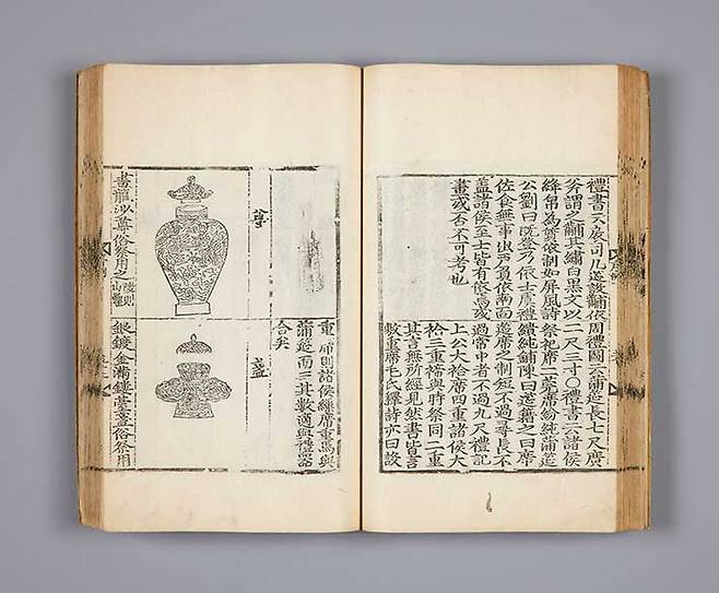 국조오례의서례. 의식에 필요한 항아리의 모양 등이 기록돼 있다.