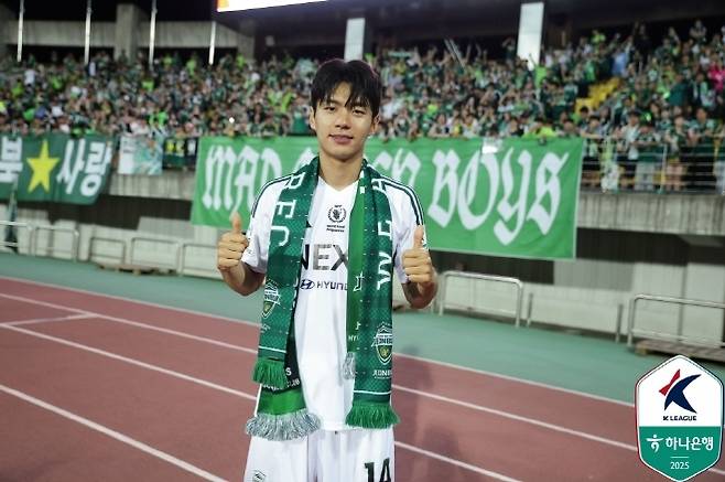 유럽이 프로 데뷔 후 최고의 시즌을 치르고 있는 전진우를 주시하고 있다. 사진=한국프로축구연맹