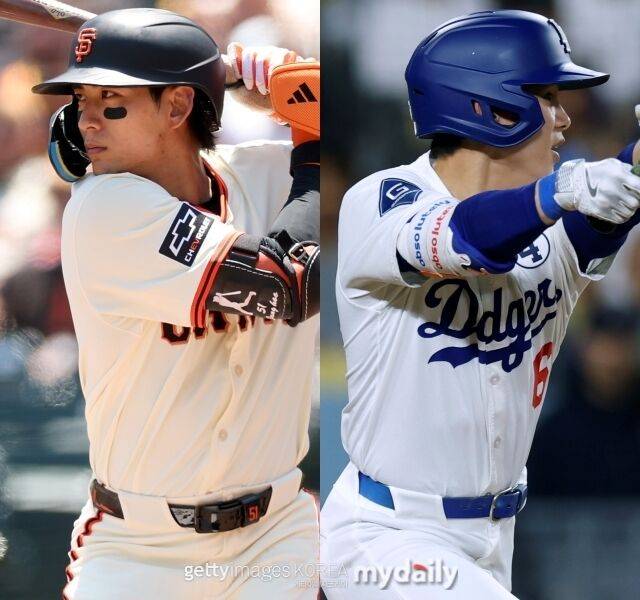 샌프란시스코 자이언츠 이정후와 LA 다저스 김혜성./게티이미지코리아