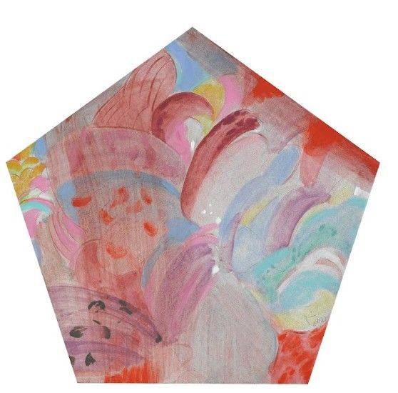 壁画之三   Murals No.3   正五边形，每条边25cm   Regular pentagon, with each side 25cm long   布面综合材料   Mixed media on canvas   2023-2025 *재판매 및 DB 금지