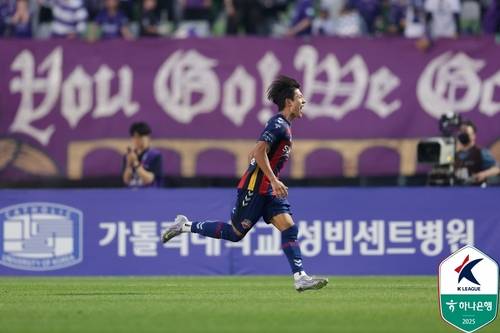 안양을 상대로 선제골을 터트린 수원FC 노경호. [한국프로축구연맹 제공. 재판매 및 DB 금지]