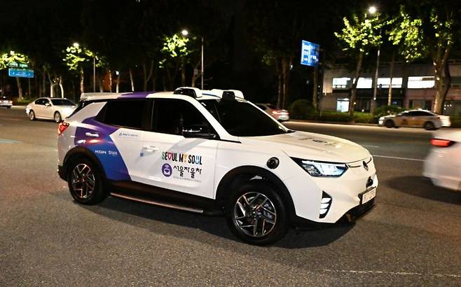 강남 심야 자율주행택시 운행 모습. 서울시