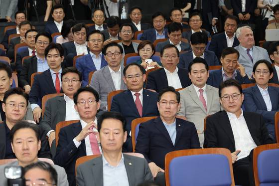 지난 9일 국민의힘 의원총회. 연합뉴스