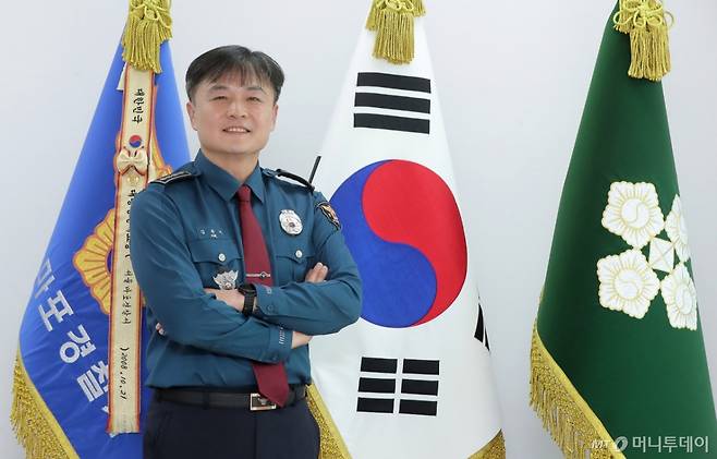 김완기 마포경찰서장 인터뷰. /사진=김창현 기자.