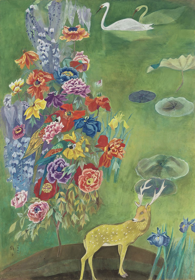 천경자, ‘윤삼월’, 135.5×94.5cm, 1978년작. 추정가 8억 5000만원-12억원. 서울옥션 제공