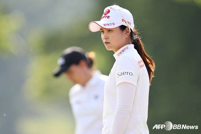 최혜진이 그린 경사를 읽고 있다. /AFPBBNews=뉴스1