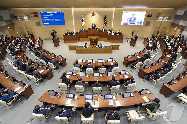 경북도의회 본회의장 모습.ⓒ News1 김대벽기자