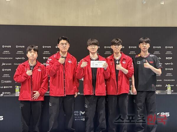 T1 선수단. ⓒ스포츠한국 심규현 기자