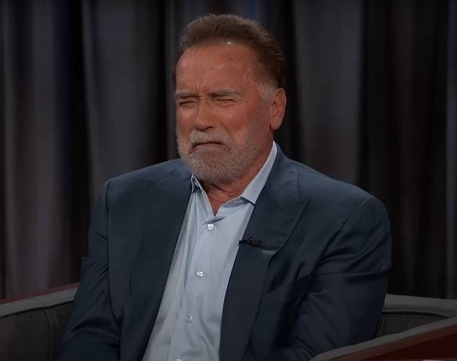 유명 할리우드 배우 아놀드 슈워제네거. /지미키멜라이브 유튜브