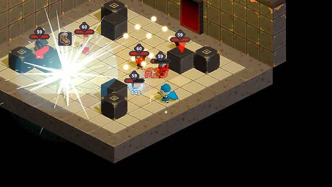 귀여운 복셀 스타일의 그래픽