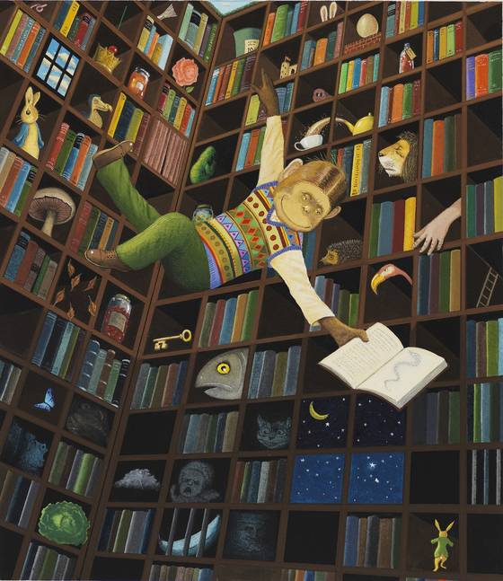 명화들을 침팬지의 시각에서 재창조한 『미술관에 간 윌리』의 한 장면.