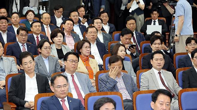 국민의힘 의원총회. 연합뉴스