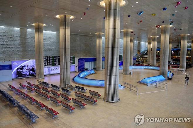 텅빈 이스라엘 벤구리온 공항 [AFP 연합뉴스 자료사진, 재판매 및 DB 금지]