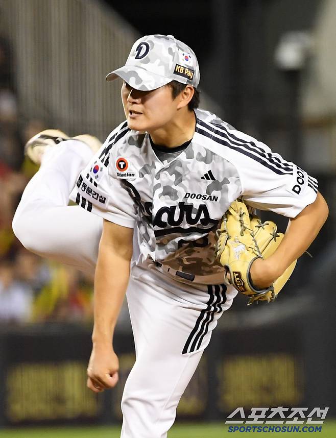 5일 잠실구장에서 열린 두산 베어스와 KIA 타이거즈의 경기. 두산 김택연이 역투하고 있다. 잠실=박재만 기자 pjm@sportschosun.com/2025.06.05/