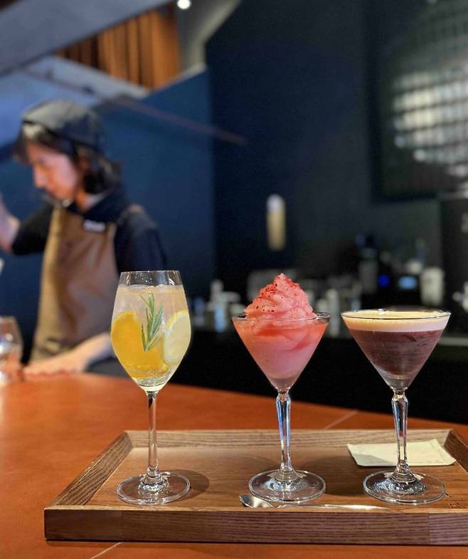 스타벅스 일부 매장에서 판매하고 있는 칵테일 모습. 스타벅스코리아