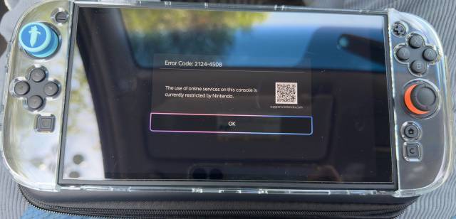 레딧 이용자가 업로드한 스위치 MIG 사용 이후 스위치2 온라인 서비스 정지 사진
