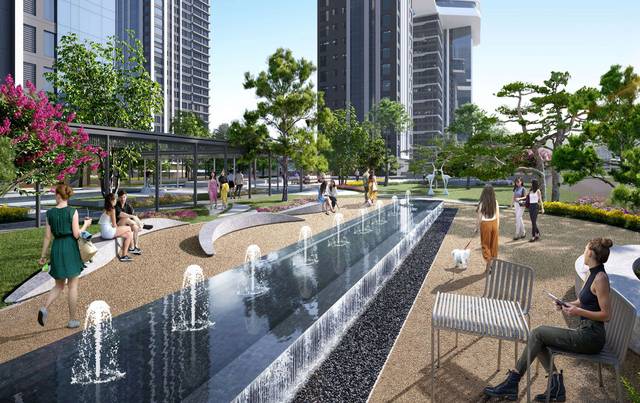 HDC현대산업개발이 용산정비창 전면1구역에 조성할 녹지 공간은 그랜드파크와 8개의 프라이빗 테마정원, 6개의 중앙광장, 3가지 타입의 산책로 등으로 구성된다.  HDC현대산업개발 제공