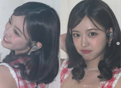 아이브 안유진이 사랑스러운 표정을 지으며 물오른 미모를 자랑하고 있다. / 안유진 개인 인스타그램