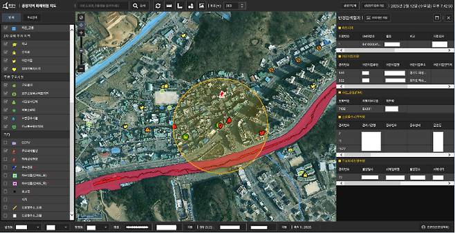 화성특례시가 개발한 '공장지역 화재위험지도' 화면. 화성특례시 제공