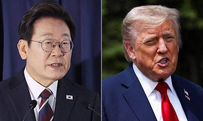이재명 대통령(왼쪽), 도널드 트럼프 미국 대통령. 연합뉴스·AP연합뉴스