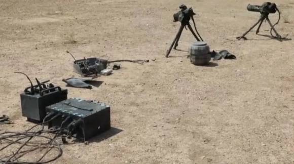 이란 언론이 공개한 이란 내부에서 발견된 이스라엘의 스파이크 미사일 발사대와 각종 장비들. 엑스 캡처