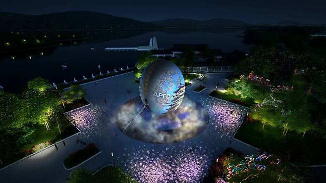  경주보문관광단지(호반장)에 들어설 신라 황실의 태동(알)을 상징하는 조형물 조감도 ⓒ경북문화관광공사