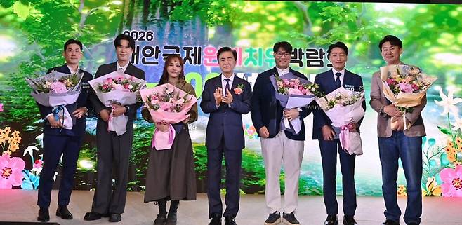 17일 태안 아일랜드 리솜에서 '태안국제원예치유박람회 D-300 성공 기원 행사'를 개최했다. ⓒ충남도