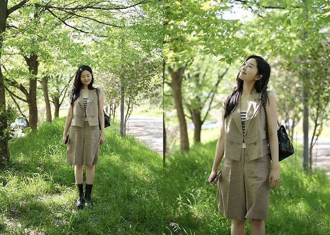 올리비아로렌 20주년 기념 여름 컬렉션 ‘에어리 셋업’ 류이서 착용컷