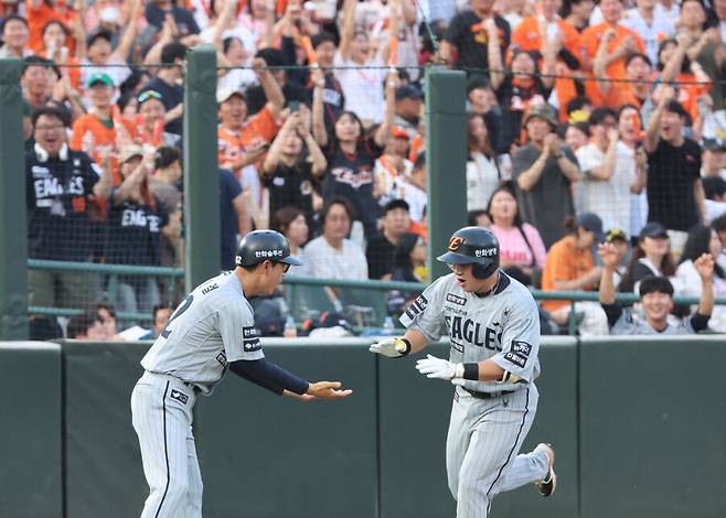 ▲ 한화 안치홍 3점홈런 ⓒ연합뉴스