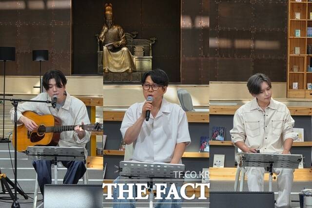 가수 곽진언 변진섭 려욱(왼쪽부터)이 '비긴어게인 오픈마이크' 세종편에 출연해 감미로운 노래를 들려줬다. /세종=최수빈 기자