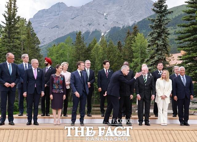 대통령실은 이재명 대통령의 G7 정상회의 순방으로 국제사회에 한국 민주주의가 돌와왔음을 각인, 정상외교를 완전히 복원했다고 평가했다. /카나나스키스(캐나다)=뉴시스