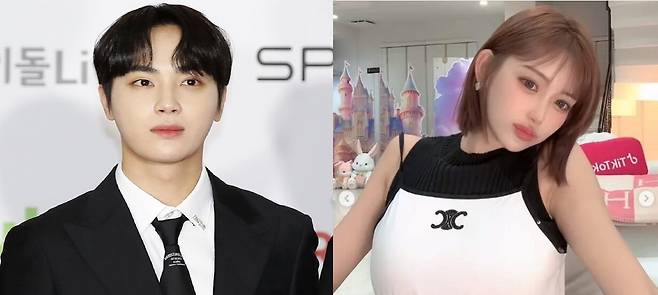 더보이즈 멤버 주학년과 아스카 키라라. /뉴스1·인스타그램 캡처