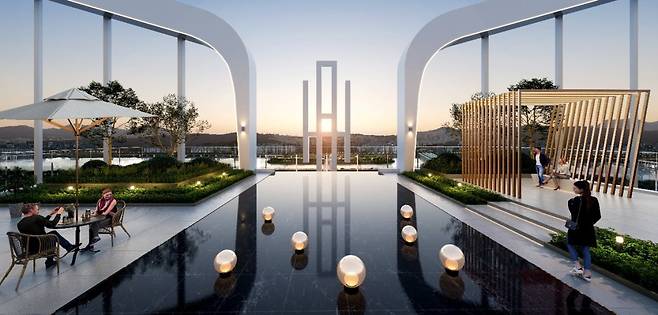 용산정비창 전면1구역 포스코이앤씨의 ‘오티에르 용산’ 조감도. 포스코이앤씨 제공