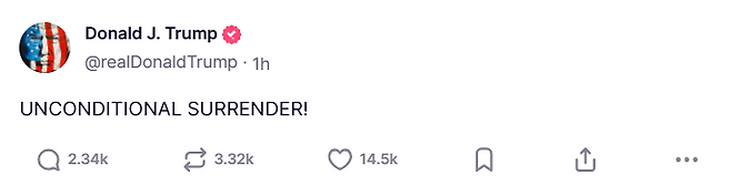 트럼프 미국 대통령 SNS캡쳐