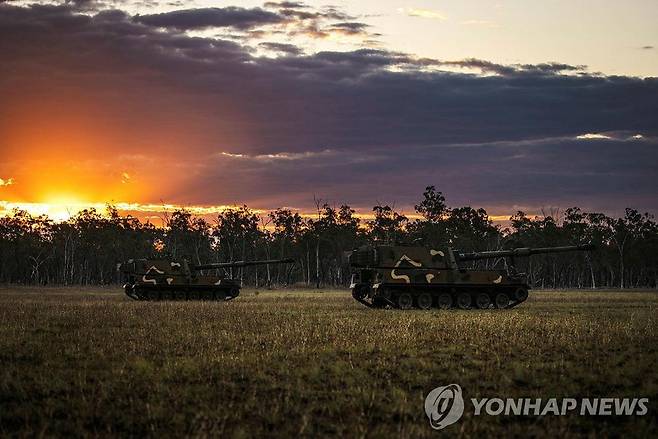 2023 탈리스만 세이버에서 실사격 시연한 K9 자주포 [호주 정부 제공=연합뉴스 자료사진. 재판매 및 DB 금지]
