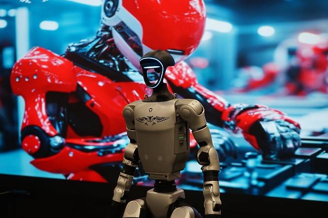 본 기사와 상관없는 자료사진입니다. 올해 1월 미국 라스베이거스에서 열린 CES에서 선보인 올드 월드 랩스(Old World Labs)의 로봇. [신화 연합뉴스 자료사진. 재판매 및 DB 금지]