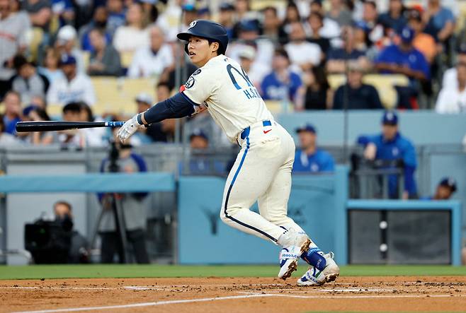 다저스 김혜성이 4일 만에 그라운드를 밟았다. AFP연합뉴스