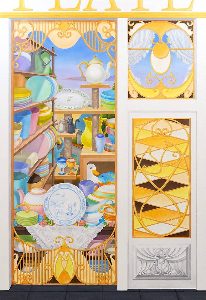 ▲ Plate Shop-Side Story, 80.3 x 116.8cm, Oil on Canvas, 2025