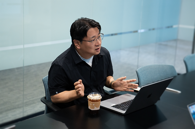 설창환 넷마블 AI&TECH랩 랩장이 구로구 지타워 사옥에서 데일리안과 만나 인터뷰하고 있다.ⓒ넷마블