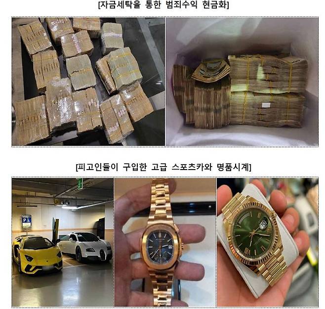 [대구=뉴시스]피고인들이 구입한 고급 스포츠카와 명품시계. (사진 = 대구지방검찰청 제공) 2025.06.19. photo@newsis.com *재판매 및 DB 금지